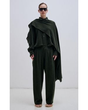 DARKPARK Phebe Cashmere-Wool Wide-Leg Pants - Black