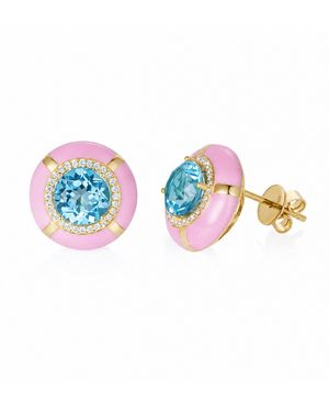 Nevernot Show N Tell 18K Ready Ready 2 Celebrate Earrings - Blue