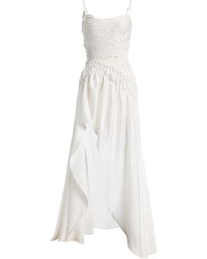 Georgia Hardinge Exclusive Eclipse Satin Maxi Dress - White
