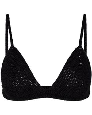 Heirlome Agnes Silk Bralette - Black