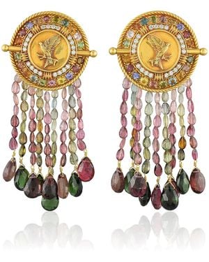Amrapali 18K Watermelon Waterfall Earrings - White
