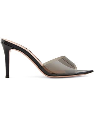 Gianvito Rossi Elle Plexi Mules - Black