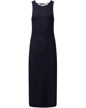 Onia Linen Knit Scoop Back Maxi Dress - Blue