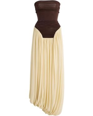 Maygel Coronel Exclusive Sacra Jersey Maxi Dress - Natural