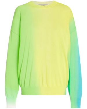 Zankov Gregor Ombre Cotton-Blend Sweater - Green