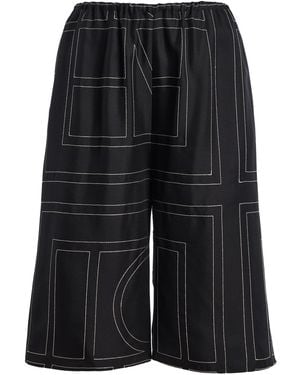TOTEME Monogram Organic Silk Culottes - Black