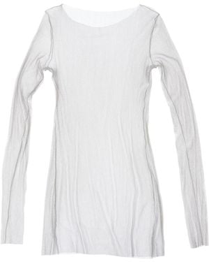 Cortana T Tulle Silk Top - White
