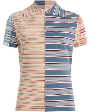 Zimmermann Rebellion Striped Knit Polo Shirt - Multicolour