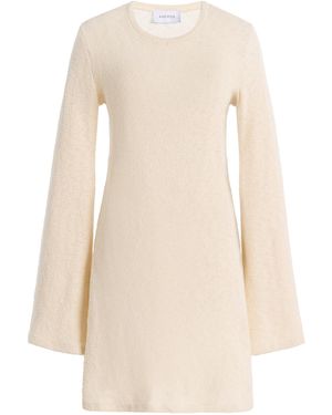 Anemos The Bell Sleeve Crocheted Cotton Mini Dress - Natural