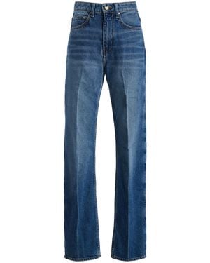 OSSOU Noon Rigid High-Rise Straight-Leg Jeans - Blue