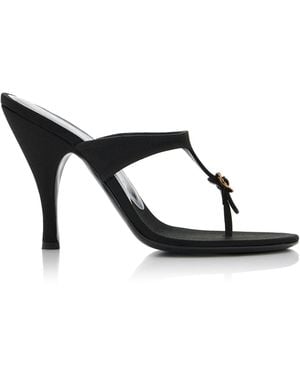 Herbert Levine Kiss And Tell Satin Sandals - Black