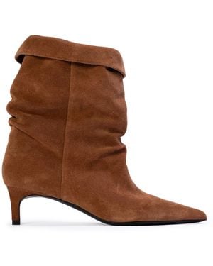 Black Suede Studio Marty Suede Boots - Brown