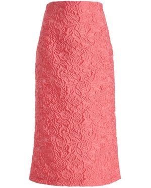 Silvia Tcherassi Atira Brocade Midi Skirt - Pink