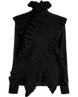 A.W.A.K.E. MODE Merino Wool-Cashmere Panelled Knit Jumper - Black