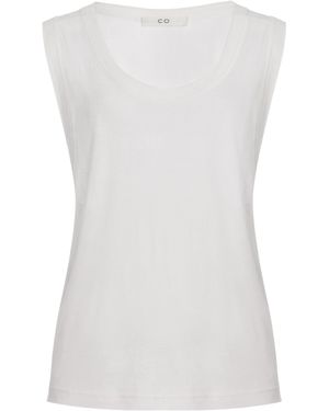 Co. Sheer Tton Tank Top - White