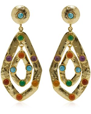Sylvia Toledano Ava Gold-plated Multi-stone Earrings - Blue