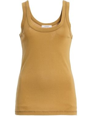 Lemaire Ribbed Cotton Tank Top - Brown