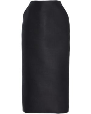Brandon Maxwell The Mercer Wool-Blend Pencil Skirt - Black