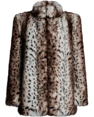 DUCIE Sylvia Faux Fur Jacket - Brown