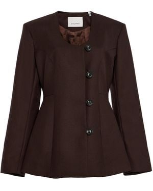 House of Dagmar Exclusive Collarless Blazer - Brown