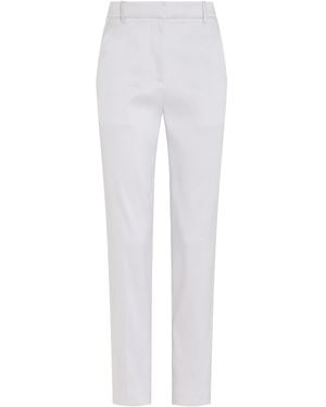Sergio Hudson Cropped Cotton Trousers - White