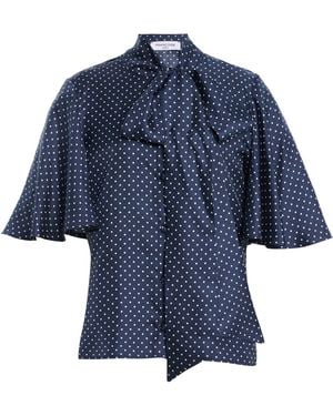 Franchise Alessa Polka-dot Silk Top - Blue