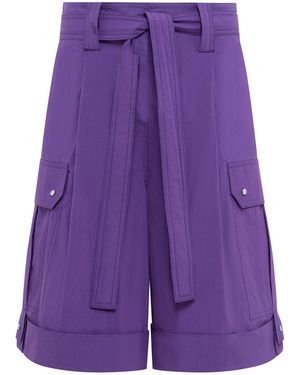 Siedres Trix Cotton-Blend Cargo Shorts - Purple
