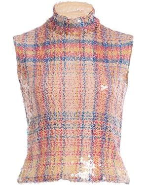 Brandon Maxwell The Piper Embellished Tank Top - Pink