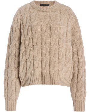 Jenni Kayne Serena Cable-knit Alpaca-blend Jumper - Natural