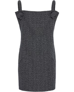 Del Core Open-Back Bouclã Mini Dress - Black