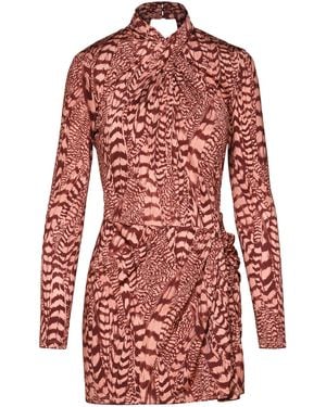 Johanna Ortiz Softly Unbound Ruched Mini Dress - Red