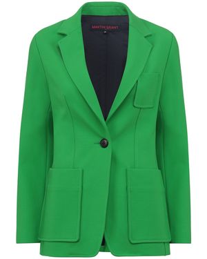 Martin Grant Multi-Pocket Blazer - Green