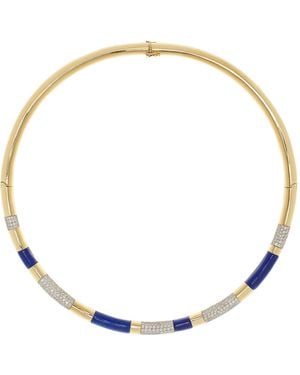 Sauer Wassily 18K Lapis Lazuli And Diamond Necklace - White