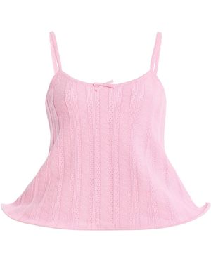 Marie Adam-Leenaerdt Petit Cerceau Cotton-Wool Top - Pink