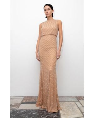 Rachel Gilbert Ada Crystal-Embroidered Gown - White