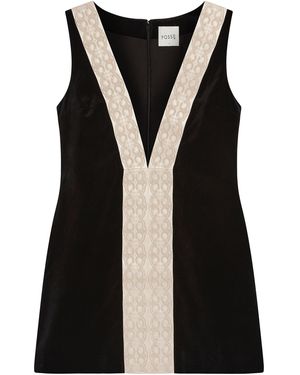 Posse Florian Velvet Mini Dress - Black