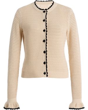 Ulla Johnson Tilla Striped Knit Cotton Cardigan - Natural