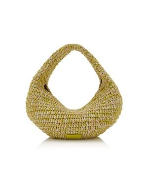 KHAITE Olivia Medium Raffia Hobo Bag - Green