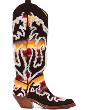 Gabriela Hearst Capitana X Josh Tafoya Boot - Brown