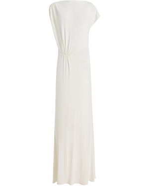 Twp Right Where I Belong Satin Maxi Dress - White