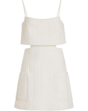Alexis Linzy Textured Cotton Mini Dress - White