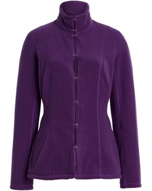 Colleen Allen Victorian-Inspired Shaped Fleece Jacket - Purple