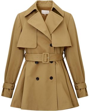 LoveShackFancy Aravynne Evermore Trench Jacket - Natural