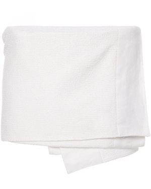 Prada Asymmetric Wrap-effect Cotton-blend Mini Skirt - White
