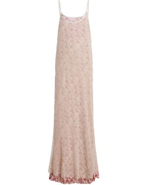 Mel Usine Ondine Double-Layer Cowl-Back Slip Dress - Natural