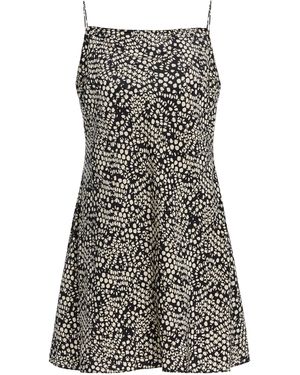 Matteau Exclusive Square Silk Mini Slip Dress - Grey