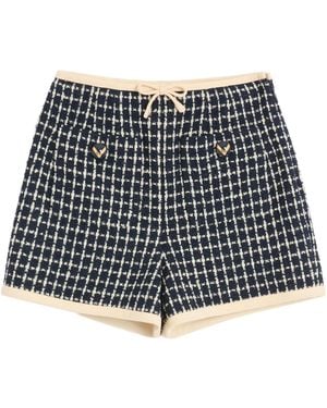 Valentino Garavani Bow-Detailed Virgin-Wool Blend Shorts - Black