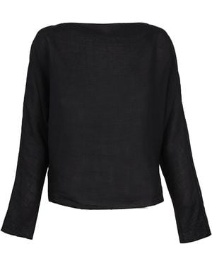 Cortana Poona Ramie Top - Black