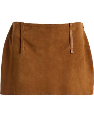 All Three Tirza Suede Mini Skirt - Brown
