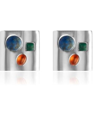 Eliou Ruffino-Plated Multi-Stone Earrings - Blue